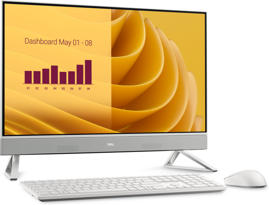 DELL EC27250 Intel Core 5 120U 68,6 cm (27'') 1920 x 1080 Pixeles PC todo en uno 16 GB DDR5-SDRAM 512 GB SSD Windows 11 Pro Wi-Fi 6E (802.11ax) Blanco