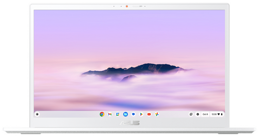 ASUS Chromebook Plus CX34 CX3402CVA-PQ1339 - Ordenador Portatil 14'' Full HD (Intel Core 3 100U, 8GB RAM, 256GB UFS, Graphics, ChromeOS) Blanco Perla - Teclado QWERTY espanol