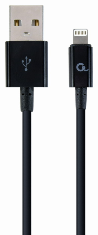 Cablexpert CC-USB2P-AMLM-2M cable de conector Lightning Negro