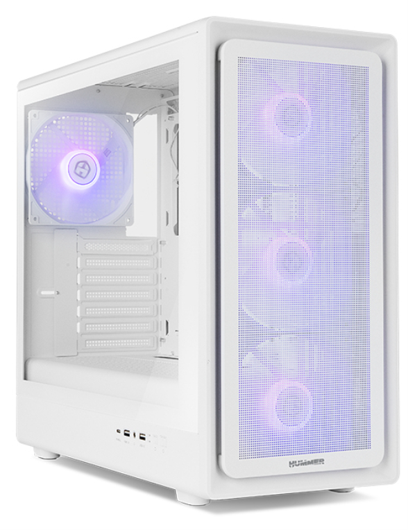 NOX Hummer NXHUMMERAEROWH carcasa de ordenador Midi Tower Blanco