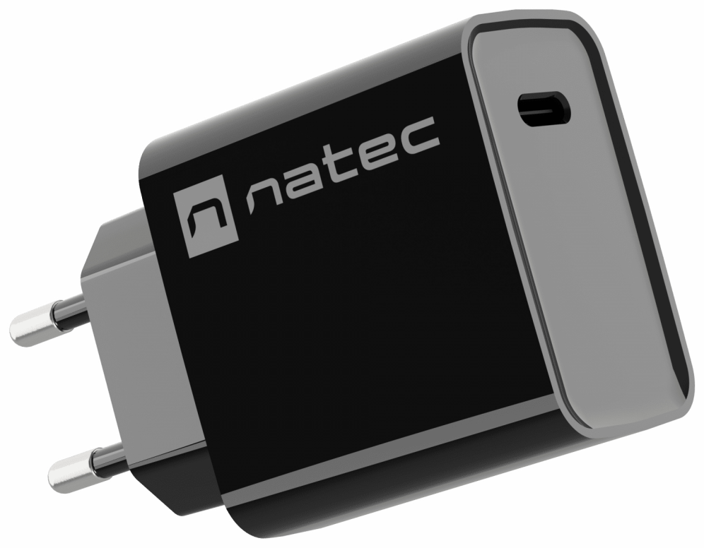 NATEC RIBERA Universal Negro Corriente alterna Carga rapida Interior