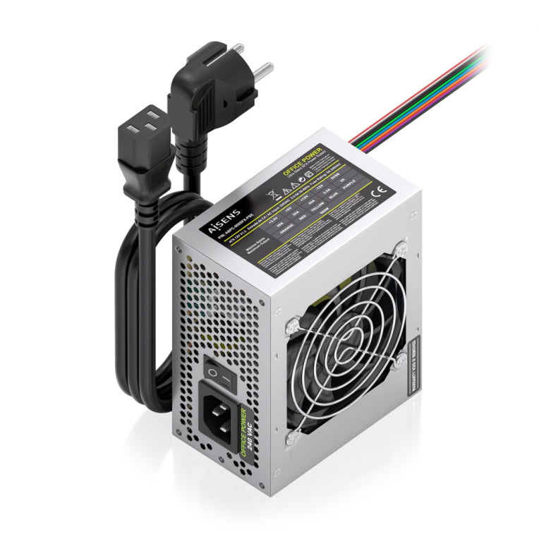 AISENS Fuente Alimentacion SFX 500W con Cable de Alimentacion OEM, Plata