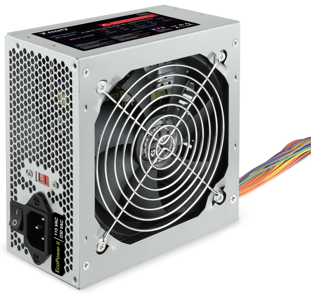 TooQ TQEP-500S-INT unidad de fuente de alimentacion 500 W 24-pin ATX ATX Plata