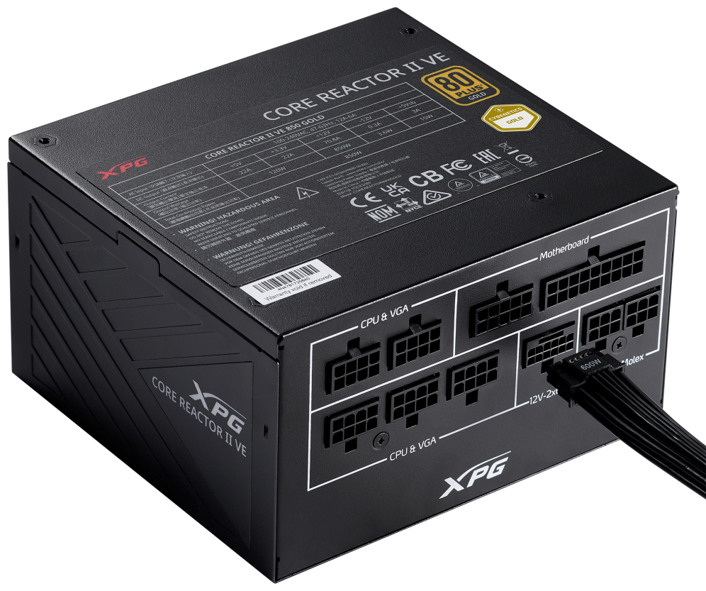 XPG COREREACTOR II VE 650W unidad de fuente de alimentacion 24-pin ATX ATX Negro