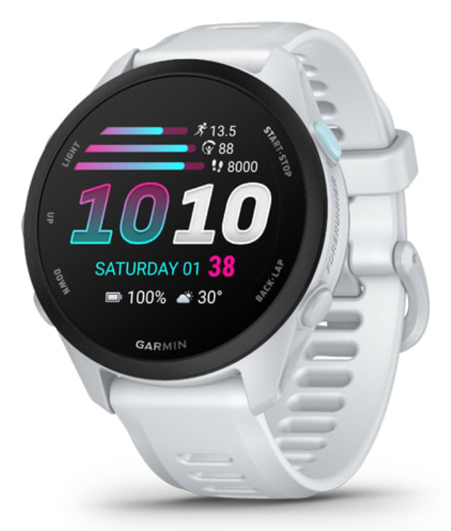 Garmin Forerunner 70 3,05 cm (1.2'') AMOLED 43 mm Digital 390 x 390 Pixeles Pantalla tactil Blanco GPS (satelite)