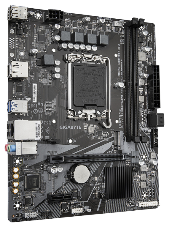 GIGABYTE H610M K V2 Placa base - Procesadores Intel Core 14ª generación, hasta 5600 MHz DDR5, 1xPCIe 3.0 M.2, LAN 1GbE, USB 3.2 Gen 1