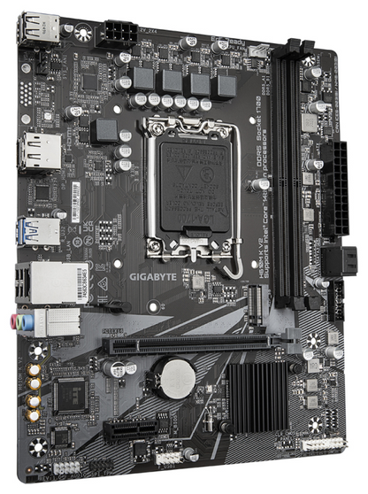 GIGABYTE H610M K V2 Placa base - Procesadores Intel Core 14ª generación, hasta 5600 MHz DDR5, 1xPCIe 3.0 M.2, LAN 1GbE, USB 3.2 Gen 1