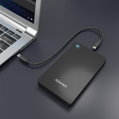 AISENS ASE-2542B caja para disco duro externo Caja de disco duro (HDD) Negro 2.5''