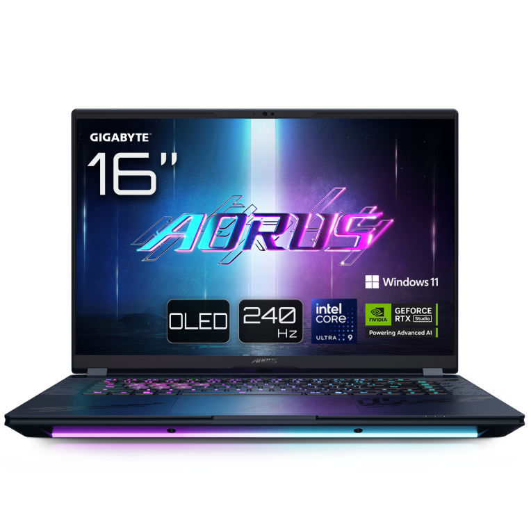 GIGABYTE AORUS MASTER 16 BZHC6PTE64SP ordenador portatil Intel Core Ultra 9 275HX Portatil 40,6 cm (16'') WQXGA 32 GB DDR5-SDRAM 1 TB SSD NVIDIA GeForce RTX 5090 Wi-Fi 7 (802.11be) Windows 11 Pro Negro