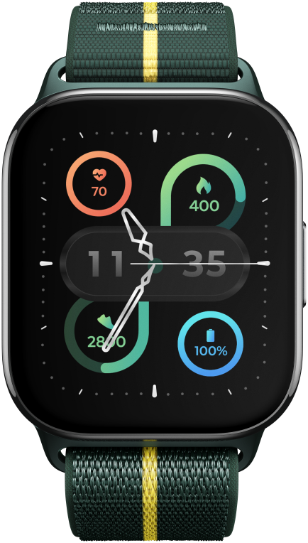 Motorola moto watch fit 4,83 cm (1.9'') OLED 44.5 mm Digital Pantalla tactil Verde, Gris GPS (satelite)