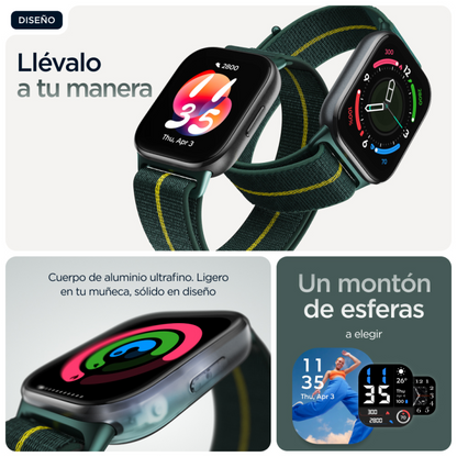 Motorola moto watch fit 4,83 cm (1.9'') OLED 44.5 mm Digital Pantalla tactil Verde, Gris GPS (satelite)