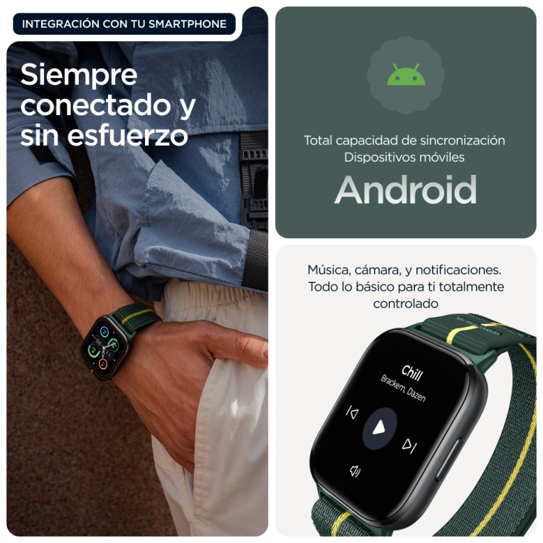 Motorola moto watch fit 4,83 cm (1.9'') OLED 44.5 mm Digital Pantalla tactil Verde, Gris GPS (satelite)