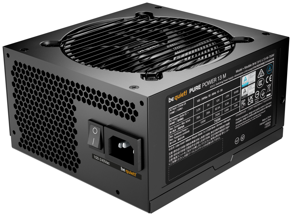 be quiet! Pure Power 13 M | 750W unidad de fuente de alimentacion 20+4 pin ATX ATX Negro