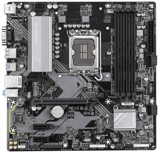 GIGABYTE B760M D3HP Placa Base - Procesadores Intel Core de 14ª Generación, VRM de 4+1+1 fases, hasta 5600 MHz DDR5, 2xPCIe 4.0 M.2, LAN GbE, USB 3.2 Gen 1