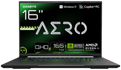 GIGABYTE AERO X16 1VH93PTC94AH ordenador portatil AMD Ryzen AI 7 350 Portatil 40,6 cm (16'') WQXGA 16 GB DDR5-SDRAM 1 TB SSD NVIDIA GeForce RTX 5060 Wi-Fi 6E (802.11ax) Windows 11 Home Portugues Gris