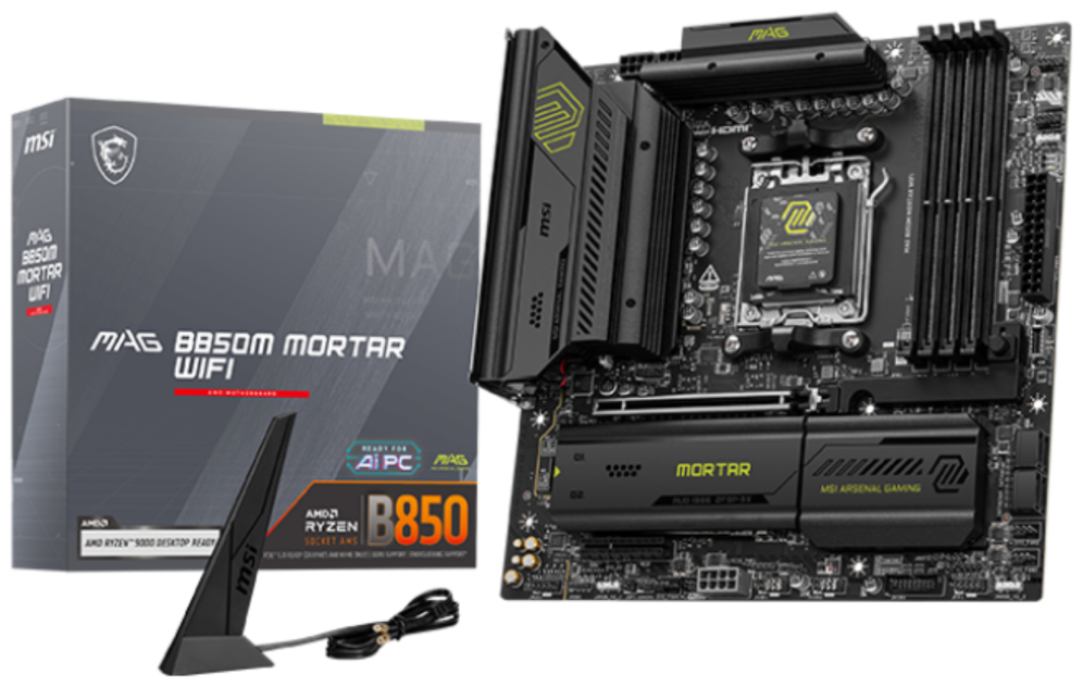 MSI MAG B850M MORTAR WIFI placa base AMD B850 Zócalo AM5 micro ATX