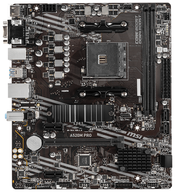 MSI A520M PRO placa base AMD A520 Zócalo AM4 micro ATX