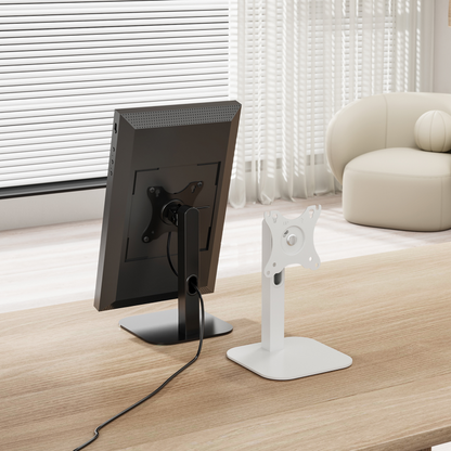 AISENS Soporte de Mesa Eco Giratorio e Inclinable Para Monitor/POS 2.5kg de 10''-24'', Negro