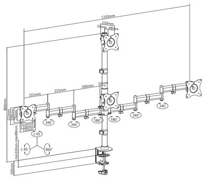 AISENS DT27TSR-379 soporte para TV 68,6 cm (27'')