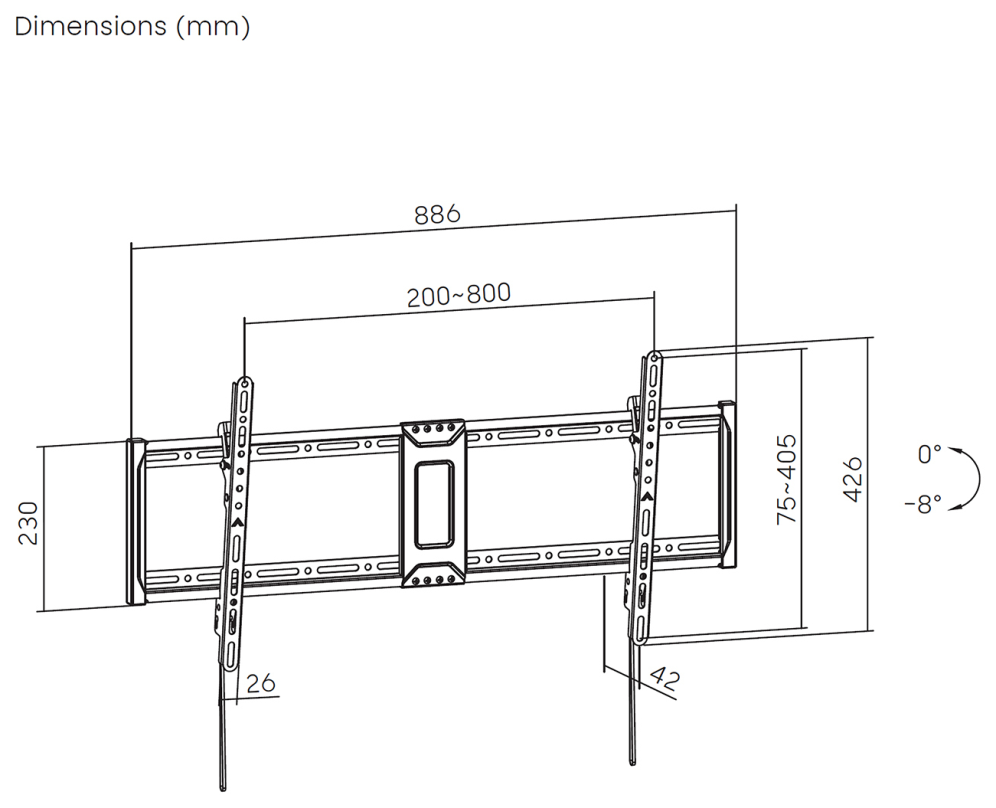 AISENS WT100T-367 soporte para TV 2,54 m (100'')