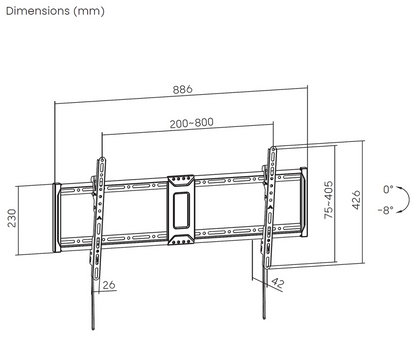 AISENS WT100T-367 soporte para TV 2,54 m (100'')
