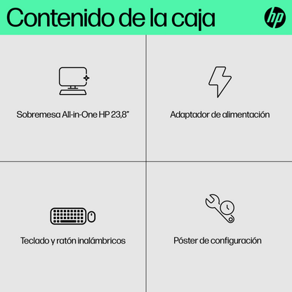 HP 24 -cr0130ns PC IntelÂ® Coreâ¢ i5 i5-1335U 60,5 cm (23.8'') 1920 x 1080 Pixeles PC todo en uno 16 GB DDR4-SDRAM 512 GB SSD FreeDOS Wi-Fi 6 (802.11ax) Blanco