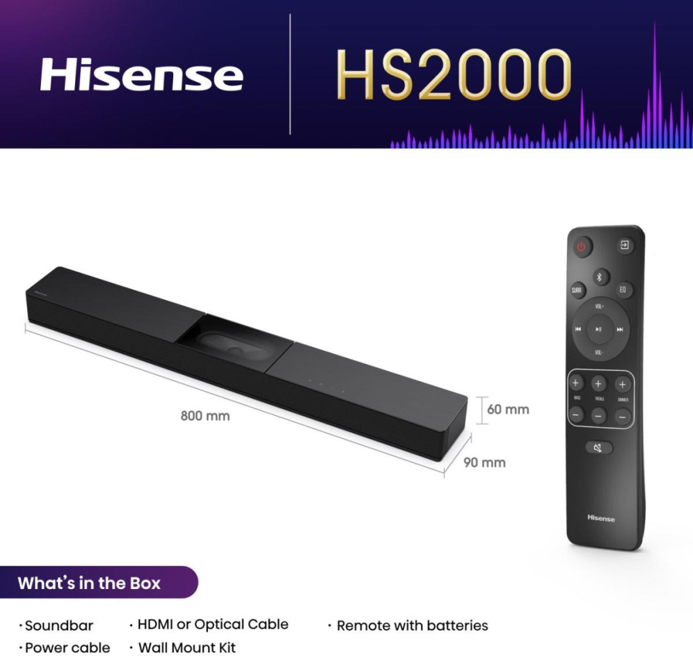 Hisense HS2000 2.1 canales 240 W