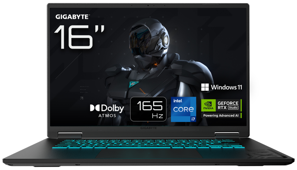 GIGABYTE GAMING A16 CWH Portatil Gaming - 16,0“, 165Hz WUXGA, Intel Core i7-13620H, NVIDIA RTX 5070, 32GB DDR5 5200MHz, 1TB Gen4 SSD, Win 11 Home, Garantia de 2 anos, Dolby Atmos, GAMING A16 CWHI3ES864SH