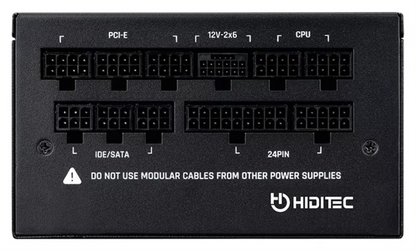 Hiditec GDX750 v3 80PLUS GOLD ATX 3.1 PCIe 5.1 unidad de fuente de alimentacion 750 W 20+4 pin ATX Negro
