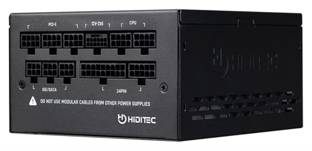 Hiditec GDX750 v3 80PLUS GOLD ATX 3.1 PCIe 5.1 unidad de fuente de alimentacion 750 W 20+4 pin ATX Negro
