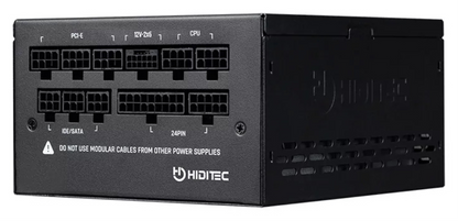 Hiditec GDX750 v3 80PLUS GOLD ATX 3.1 PCIe 5.1 unidad de fuente de alimentacion 750 W 20+4 pin ATX Negro