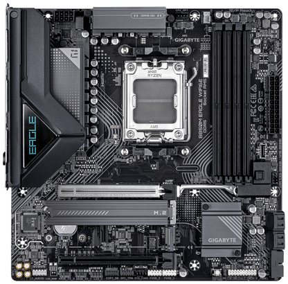 GIGABYTE B850M EAGLE WIFI6E Placa Base - Procesadores AMD Ryzen Serie 9000, VRM digital de 8+2+2 fases, hasta 8200MHz DDR5 (OC), 1xPCIe 5.0 + 1xPCIe 4.0 M.2, Wi-Fi 6E, LAN 2.5GbE, USB 3.2 Gen 2