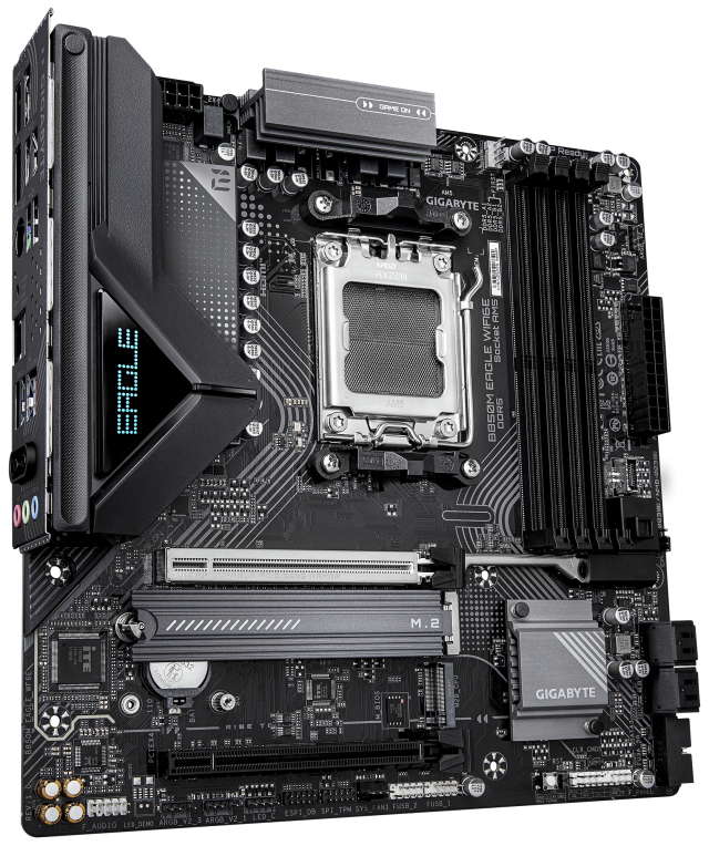 GIGABYTE B850M EAGLE WIFI6E Placa Base - Procesadores AMD Ryzen Serie 9000, VRM digital de 8+2+2 fases, hasta 8200MHz DDR5 (OC), 1xPCIe 5.0 + 1xPCIe 4.0 M.2, Wi-Fi 6E, LAN 2.5GbE, USB 3.2 Gen 2