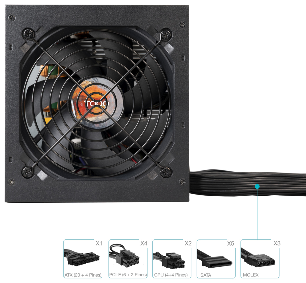 TooQ Fuente de alimentacion ATX 850W APFC 80Plus Bronze