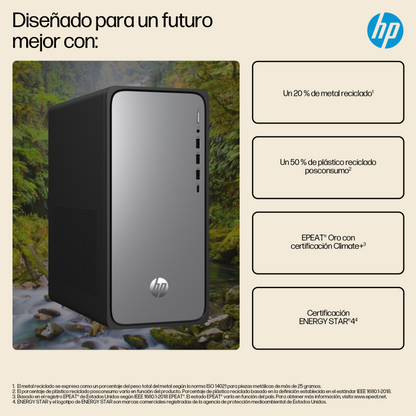 HP OmniDesk M02-0021ns IntelÂ® Coreâ¢ i5 i5-14400 16 GB DDR5-SDRAM 1 TB SSD FreeDOS Torre PC Plata