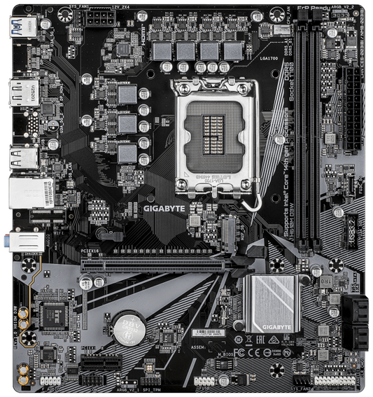 GIGABYTE H610M D3W Placa Base - Compatible con procesadores Intel Core de 14ª generación, VRM de 5+1+1 fases, hasta 5600MHz DDR5, 1xPCIe 3.0 M.2, LAN 1GbE, USB 3.2 Gen 1