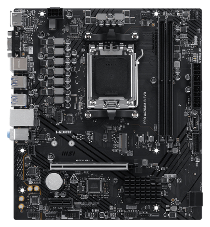 MSI PRO A620AM-B EVO AMD A620A Zócalo AM5 ATX