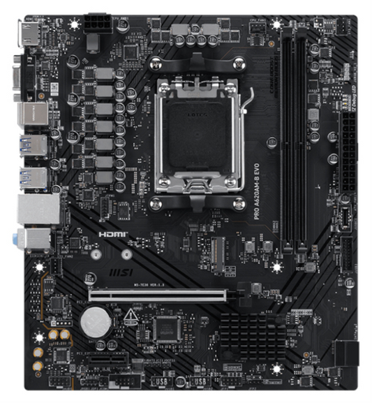 MSI PRO A620AM-B EVO AMD A620A Zócalo AM5 ATX