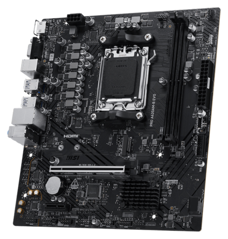 MSI PRO A620AM-B EVO AMD A620A Zócalo AM5 ATX