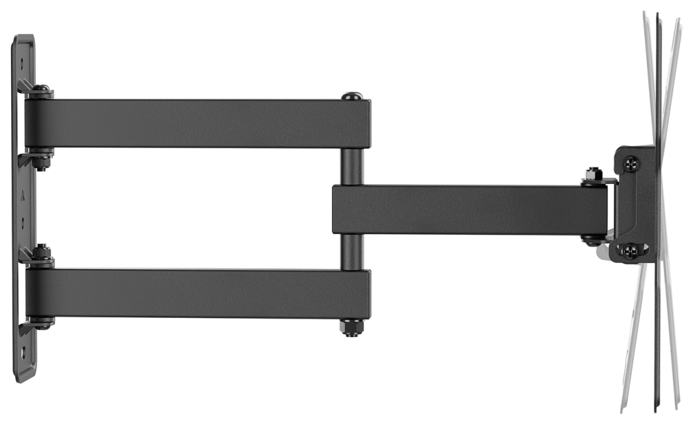AISENS Soporte Eco Giratorio, Inclinable Para Monitor/TV 30kg (3 Pivotes) De 23''-43'', Negro