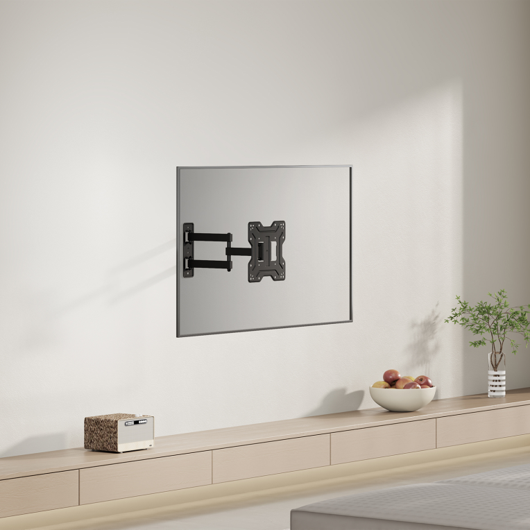 AISENS Soporte Eco Giratorio, Inclinable Para Monitor/TV 30kg (3 Pivotes) De 23''-43'', Negro
