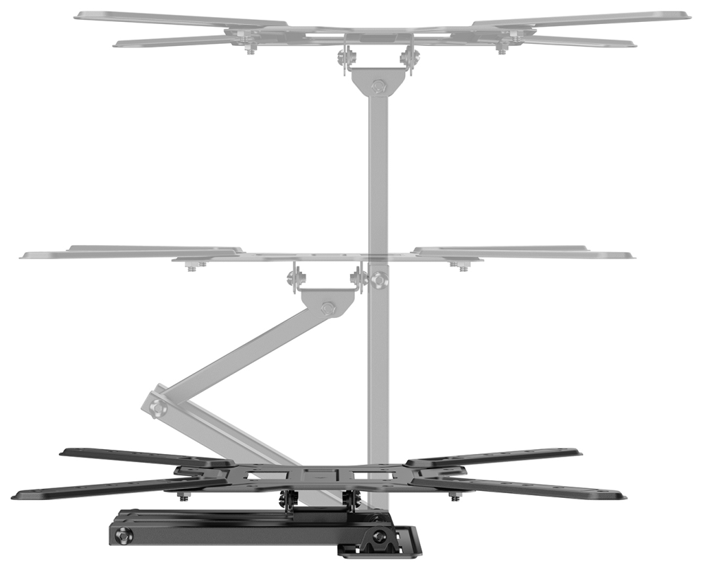 AISENS Soporte Eco Giratorio, Inclinable Para Monitor/TV 30kg (3 Pivotes) De 23''-65'', Negro