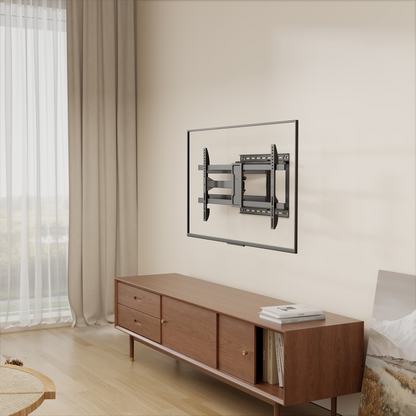 AISENS Soporte Pro Giratorio, Inclinable y Nivelable para Monitor/TV 50kg de 43''-80'', Negro