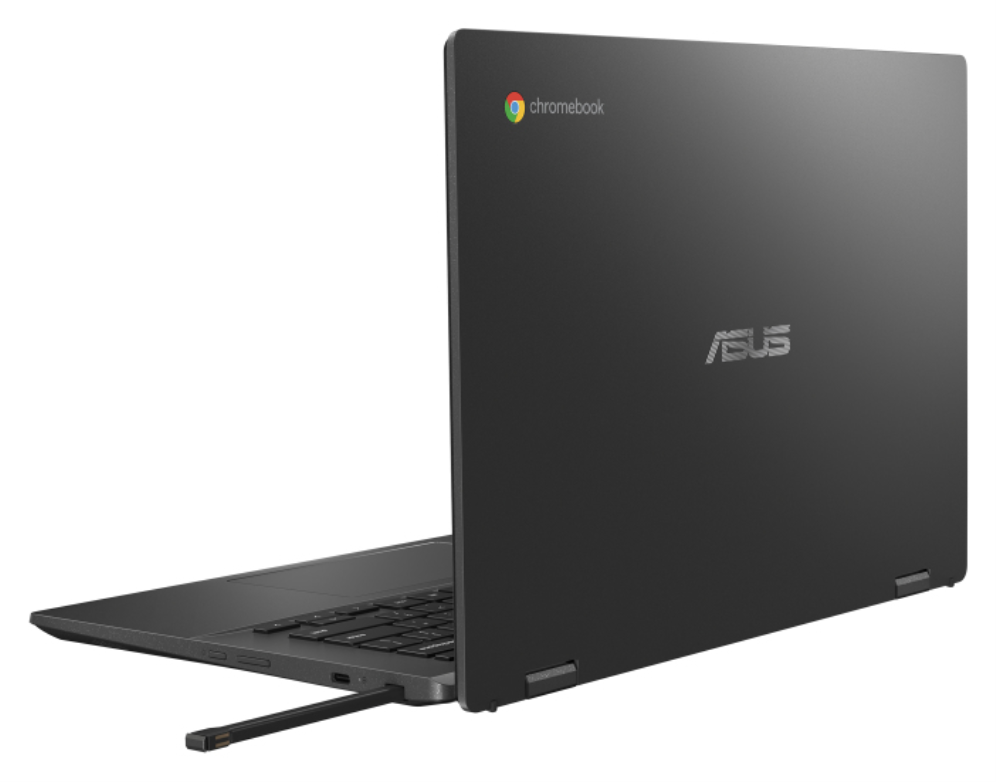 ASUS Chromebook CM14 Flip CL1402FM2A-EC0224 - Ordenador Portatil 14'' Full HD (MediaTek Kompanio 520, 8GB RAM, 128GB eMMC, ARM Mali-G52 MC2, ChromeOS) Gris Gravidad - Teclado QWERTY espanol