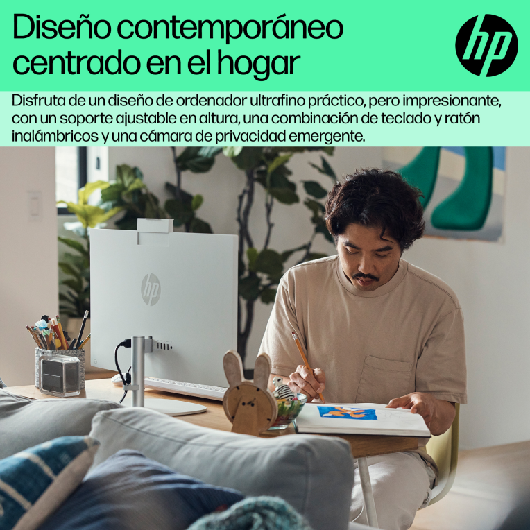 HP 24 -cr0130ns PC IntelÂ® Coreâ¢ i5 i5-1335U 60,5 cm (23.8'') 1920 x 1080 Pixeles PC todo en uno 16 GB DDR4-SDRAM 512 GB SSD FreeDOS Wi-Fi 6 (802.11ax) Blanco