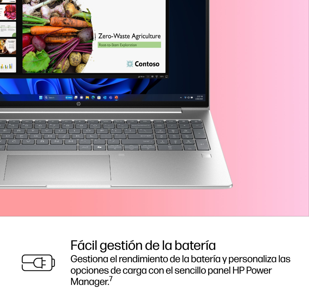 HP ProBook 4 G1iR Wolf Pro Security Edition Intel Core 5 120U Portatil 40,6 cm (16'') WUXGA 16 GB DDR5-SDRAM 512 GB SSD Wi-Fi 6E (802.11ax) Windows 11 Pro Plata