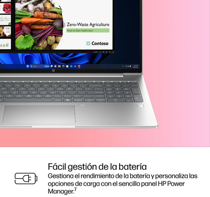 HP ProBook 4 G1iR Wolf Pro Security Edition Intel Core 5 120U Portatil 40,6 cm (16'') WUXGA 16 GB DDR5-SDRAM 512 GB SSD Wi-Fi 6E (802.11ax) Windows 11 Pro Plata
