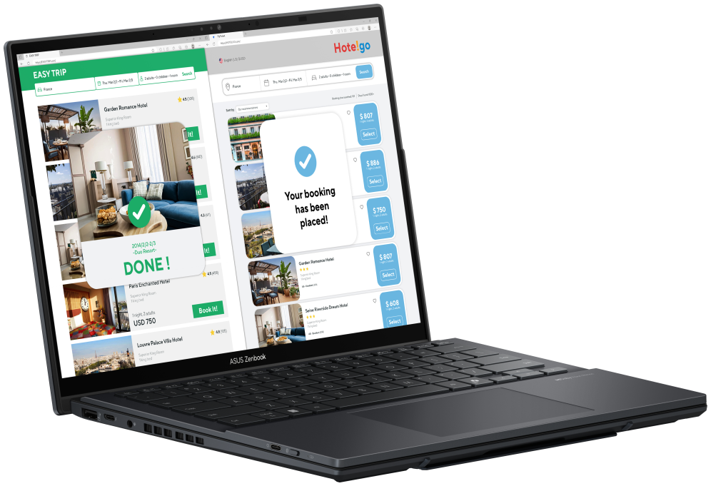 ASUS Zenbook Duo OLED UX8406CA-QL336W - Ordenador Portatil 14'' WUXGA (Intel Core Ultra 7 255H, 32GB RAM, 1TB SSD, Arc 140T, Windows 11 Home) Gris Tintero - Teclado QWERTY espanol