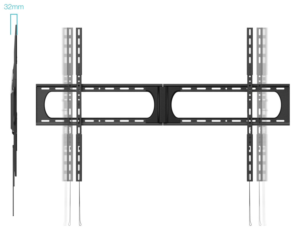 TooQ Soporte Fijo de Pared para Pantallas 37a-140a, Negro