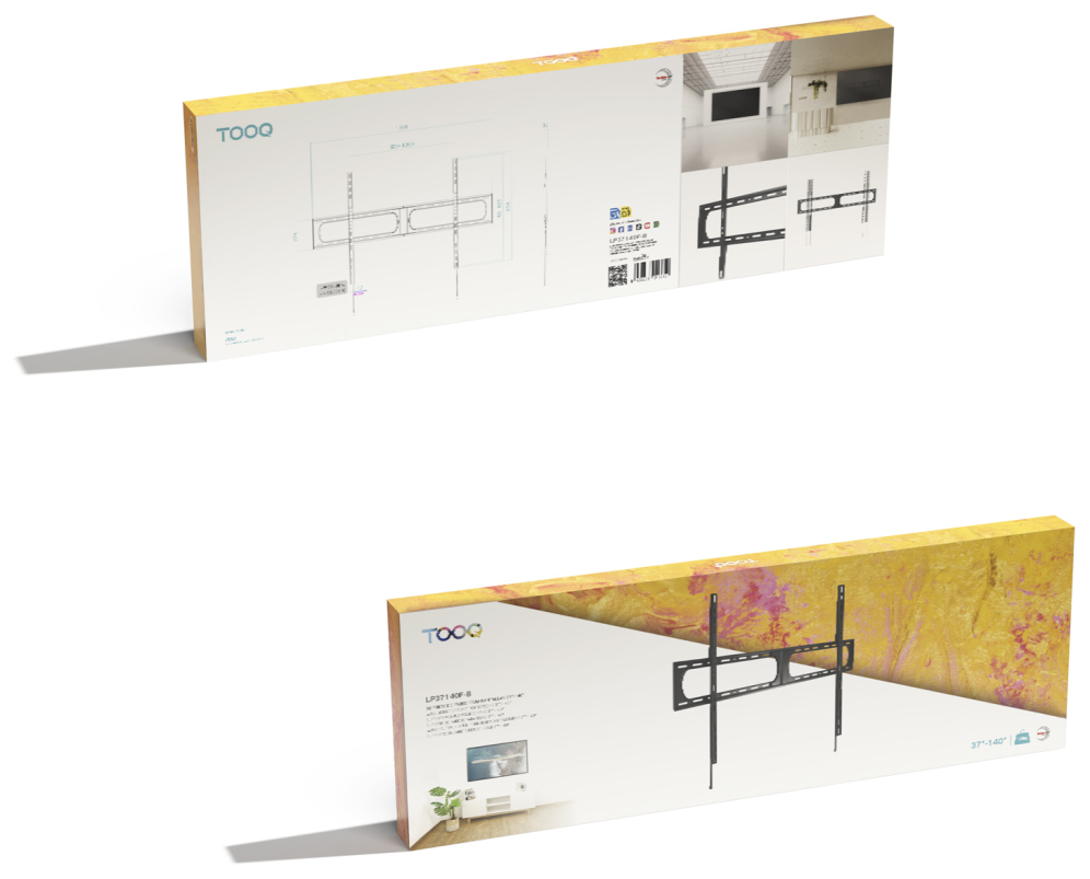 TooQ Soporte Fijo de Pared para Pantallas 37a-140a, Negro